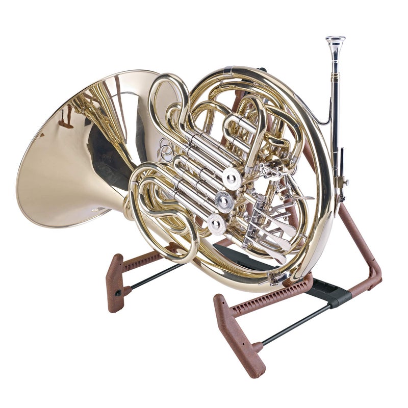 KM K&M KÃ¶nig & Meyer 17580.014.95 Heli 2 Acoustic Guitar Stand | Folding A-Frame for Acoustic Guitars | Adjustable & Collapsible | Sturdy & Durable | Proâ€™s Choice | German Made Cork Infused Rubber - Image 3